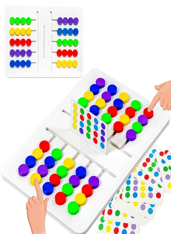 Wembley Sliding Puzzle Toy Educational Brain Development Activity Board for 2 Players Age 4-8 Years Montessori Learning Game Color and Pattern Matching STEM Puzzle Birthday Gift for Kids Boys Girls - Image 1